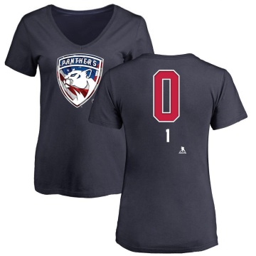 Women's Alexander True Name and Number Banner Wave V-Neck T-Shirt - Navy