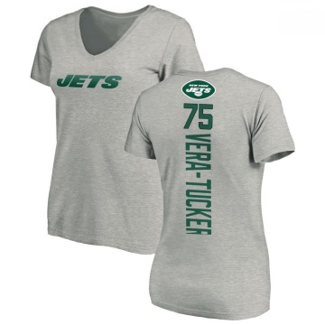 Women's Alijah Vera-Tucker Backer V-Neck T-Shirt - Ash