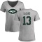 Women's Allen Lazard Name & Number Slim Fit T-Shirt - Ash