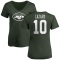 Women's Allen Lazard Name & Number Slim Fit T-Shirt - Green