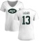 Women's Allen Lazard Name & Number Slim Fit T-Shirt - White