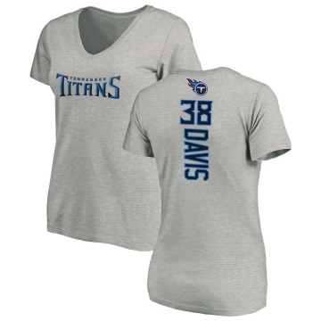 Women's Alonzo Davis Backer V-Neck T-Shirt - Ash