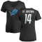 Women's Amon-Ra St. Brown Name & Number Slim Fit T-Shirt - Black