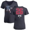 Women's Amos Otis Name and Number Banner Wave V-Neck T-Shirt - Navy