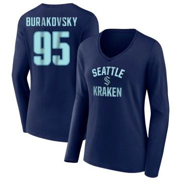 Women's Andre Burakovsky Name & Number Victory Arch T-Shirt - Navy