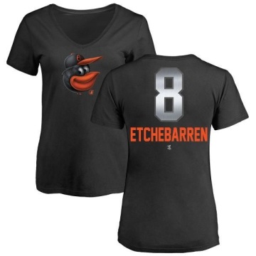 Women's Andy Etchebarren Midnight Mascot V-Neck T-Shirt - Black