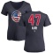 Women's Anthony Kay Name and Number Banner Wave V-Neck T-Shirt - Navy