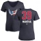 Women's Anthony Mantha Name and Number Banner Wave V-Neck T-Shirt - Navy