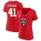 Women's Anthony Stolarz 2023 Stanley Cup Final Name & Number V-Neck T-Shirt - Red