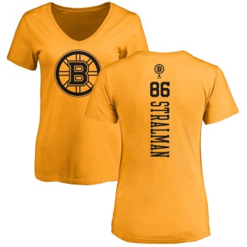 Women's Anton Stralman One Color Backer T-Shirt - Gold
