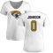 Women's Antonio Johnson Name & Number Slim Fit T-Shirt - White
