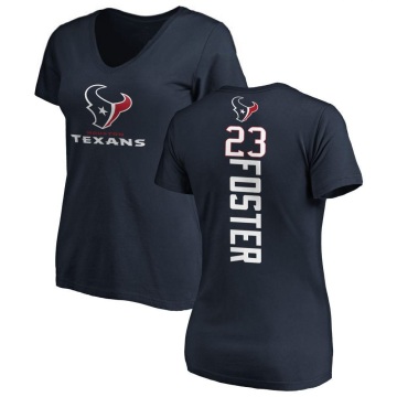 Women's Arian Foster Backer Slim Fit T-Shirt - Navy