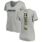 Women's Asante Samuel Jr. Name & Number Slim Fit V-Neck T-ShirtHeather - Gray