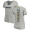 Women's Austen Pleasants Name & Number Slim Fit V-Neck T-ShirtHeather - Gray