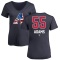 Women's Austin Adams Name and Number Banner Wave V-Neck T-Shirt - Navy
