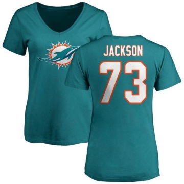 Women's Austin Jackson Name & Number Slim Fit T-Shirt - Aqua