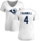 Women's Austin Trammell Name & Number Slim Fit T-Shirt - White