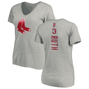 Women's Babe Ruth Backer Slim Fit T-Shirt - Ash
