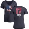 Women's Bailey Ober Name and Number Banner Wave V-Neck T-Shirt - Navy