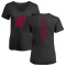 Women's Bam Adebayo One Color Backer Slim-Fit V-Neck T-Shirt - Black