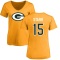 Women's Bart Starr Name & Number Slim Fit T-Shirt - Gold