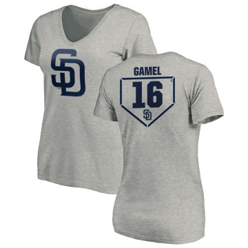 Women's Ben Gamel Game RBI Slim Fit V-Neck T-Shirt - Heathered Gray
