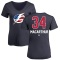 Women's Bennett MacArthur Name and Number Banner Wave V-Neck T-Shirt - Navy