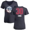 Women's Bernard King Name and Number Banner Wave V-Neck T-Shirt - Navy