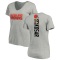 Women's Bernie Kosar Backer V-Neck T-Shirt - Ash