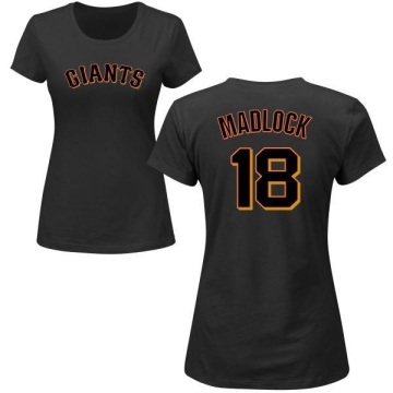 Women's Bill Madlock Name & Number T-Shirt - Black