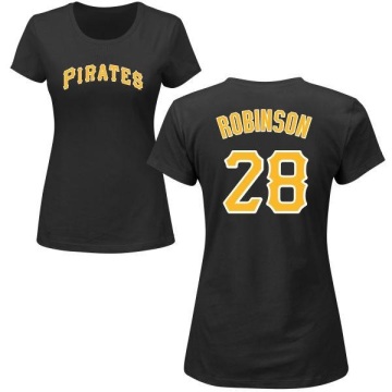 Women's Bill Robinson Name & Number T-Shirt - Black