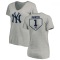 Women's Billy Martin RBI Slim Fit V-Neck T-Shirt - Heathered Gray