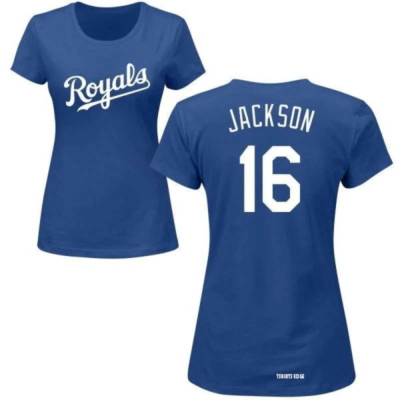Women's Bo Jackson Name & Number T-Shirt - Royal - Tshirtsedge