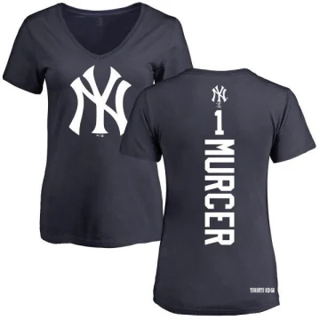 Bobby Murcer New York Yankees Women's Backer Slim Fit T-Shirt - Ash