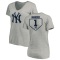 Women's Bobby Murcer RBI Slim Fit V-Neck T-Shirt - Heathered Gray