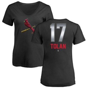Women's Bobby Tolan Midnight Mascot V-Neck T-Shirt - Black