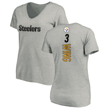 Women's Brad Wing Backer V-Neck T-Shirt - Ash
