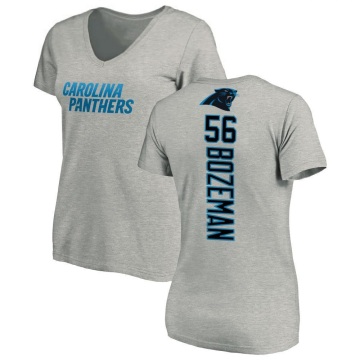 Women's Bradley Bozeman Backer V-Neck T-Shirt - Ash