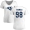 Women's Brayden Thomas Name & Number Slim Fit T-Shirt - White