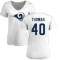 Women's Brayden Thomas Name & Number Slim Fit T-Shirt - White
