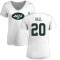 Women's Breece Hall Name & Number Slim Fit T-Shirt - White
