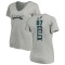 Women's Brent Celek Backer V-Neck T-Shirt - Ash
