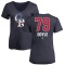 Women's Brenton Doyle Name and Number Banner Wave V-Neck T-Shirt - Navy