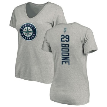 Women's Bret Boone Backer Slim Fit T-Shirt - Ash