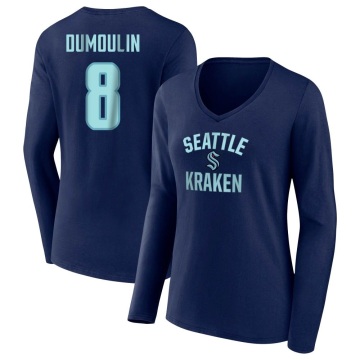 Women's Brian Dumoulin Name & Number Victory Arch T-Shirt - Navy