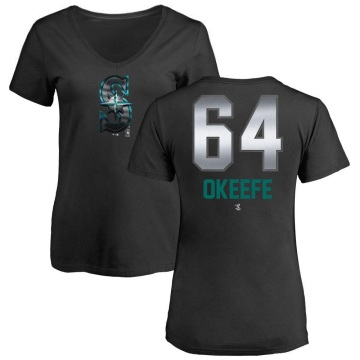 Women's Brian O'Keefe Midnight Mascot V-Neck T-Shirt - Black