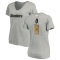 Women's Broderick Jones Backer V-Neck T-Shirt - Ash