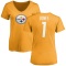Women's Broderick Jones Name & Number Slim Fit T-Shirt - Gold