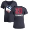 Women's Bruno Fernando Name and Number Banner Wave V-Neck T-Shirt - Navy