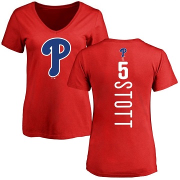 Women's Bryson Stott Backer Slim Fit T-Shirt - Red